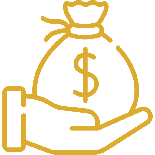 salary icon gold